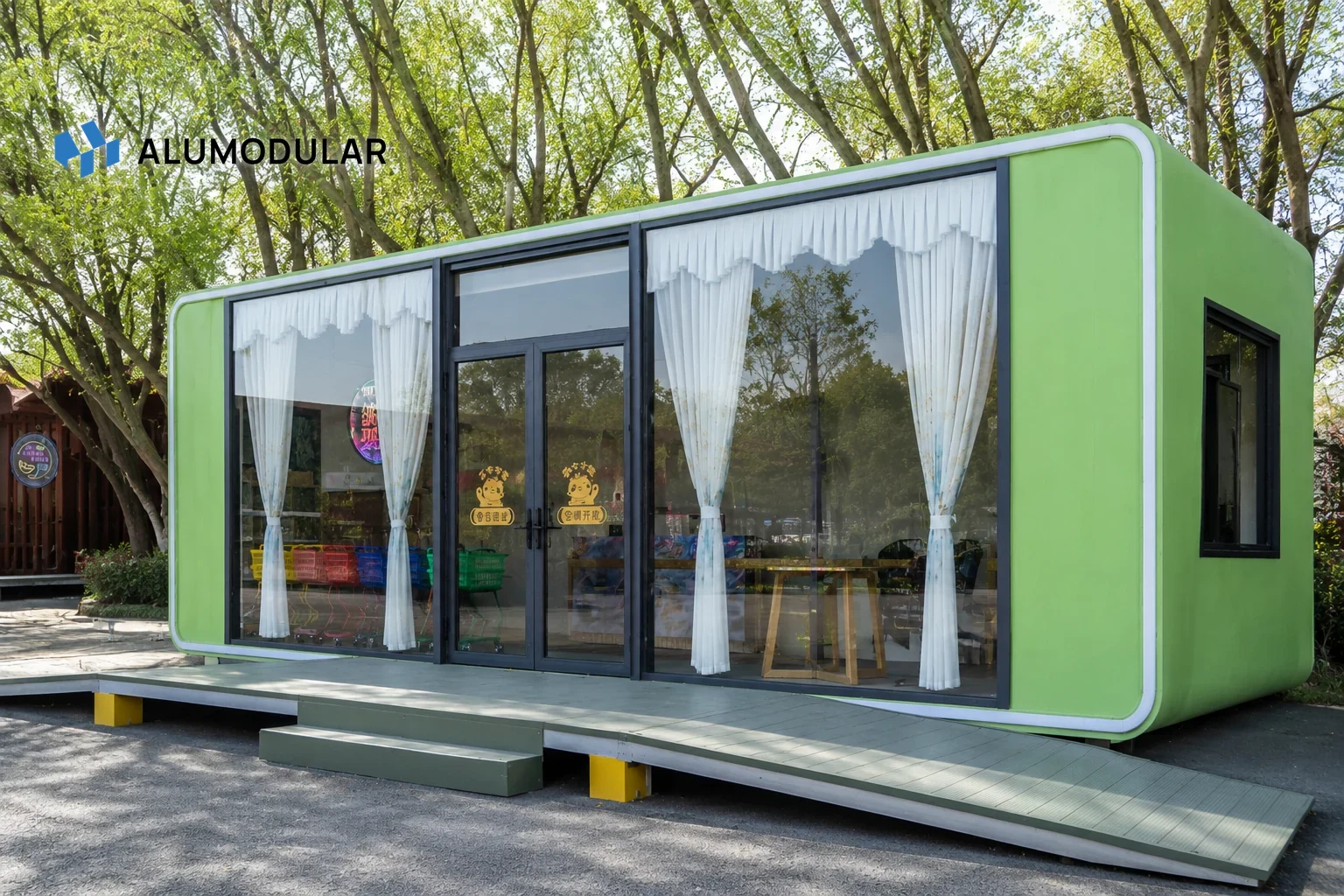 AG-40 real modular building exterior hero photo