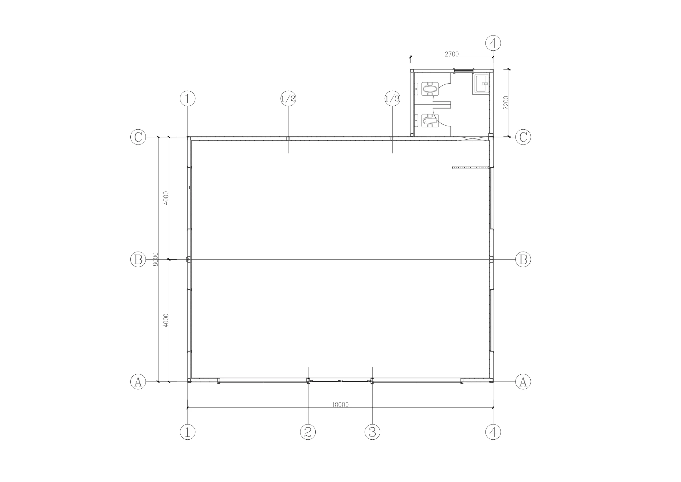 AG-80 floor plan drawing and dimensions