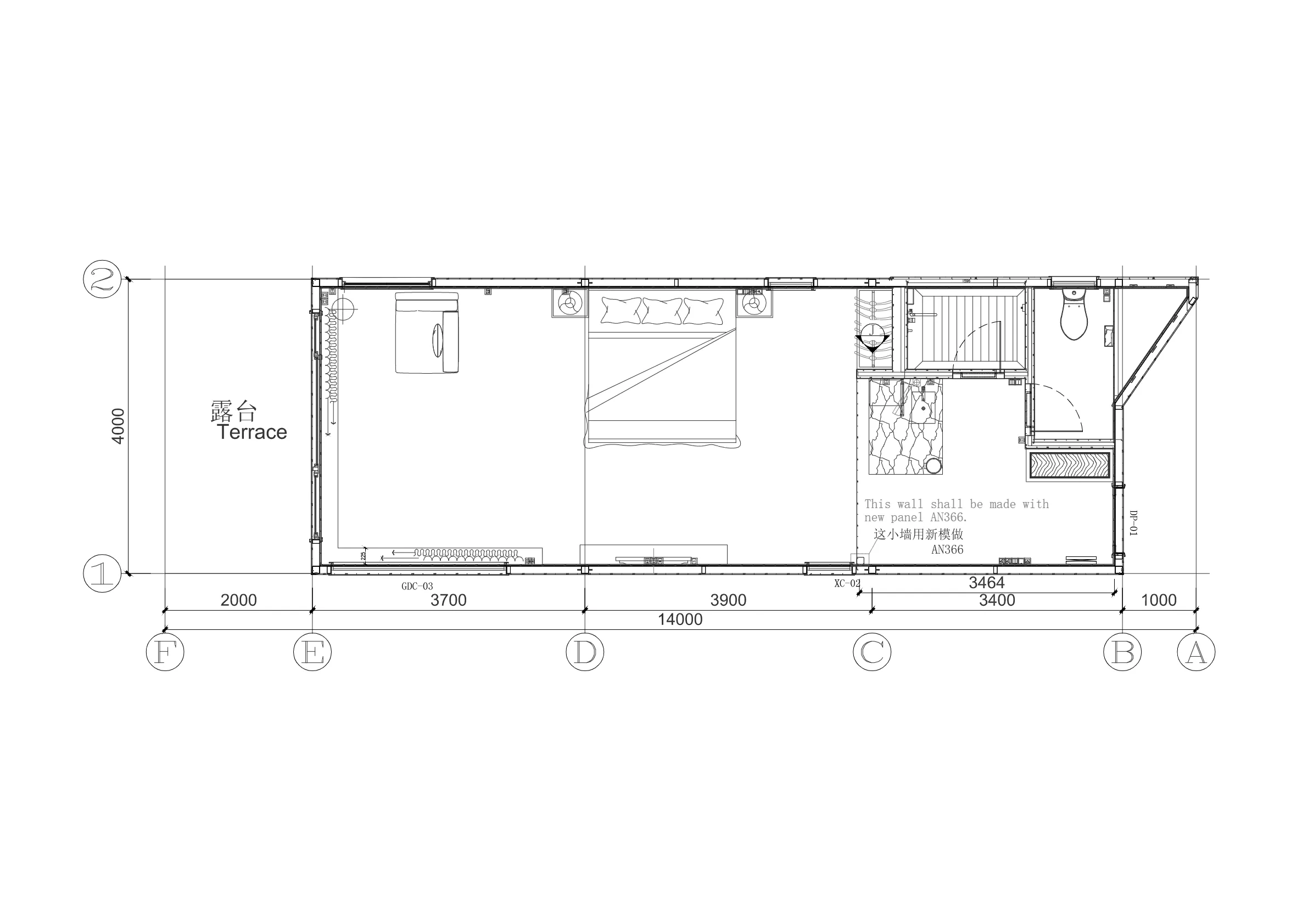 AP-12B floor plan drawing and dimensions