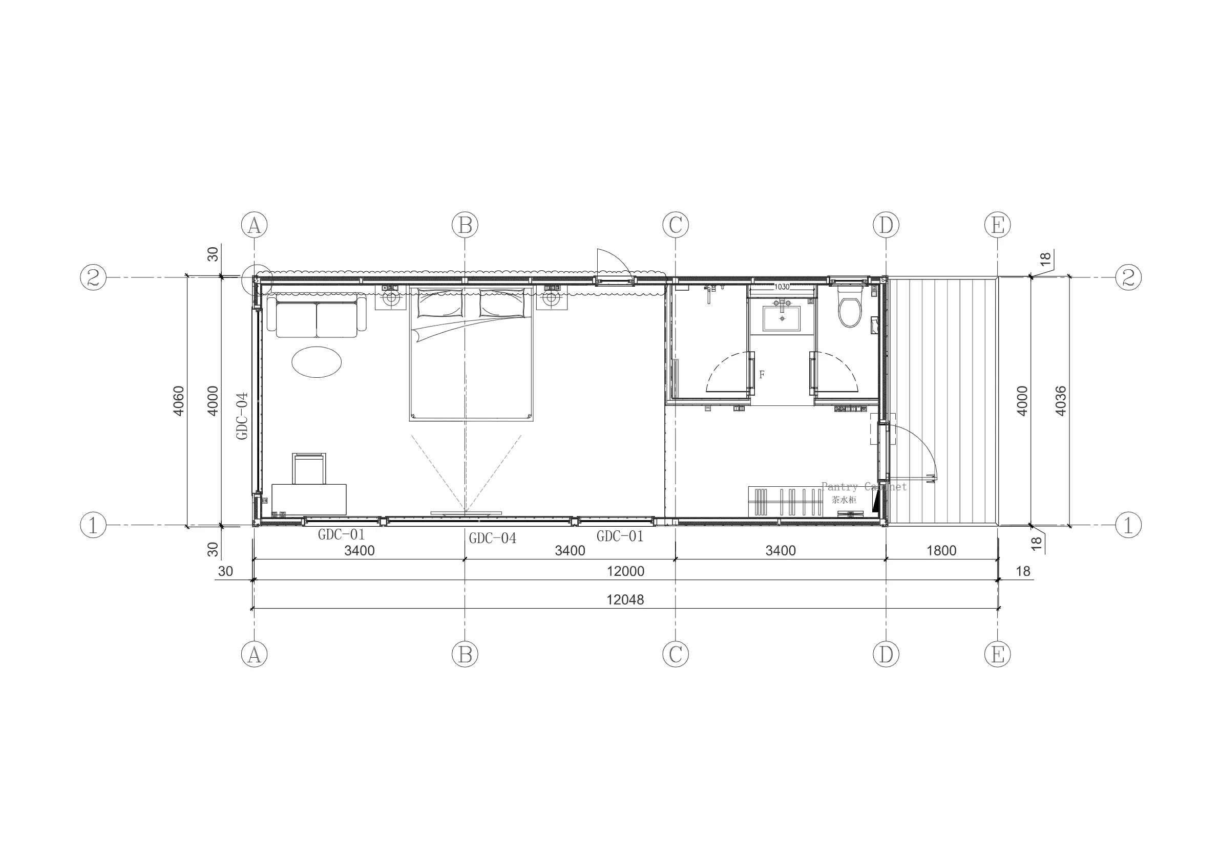 AP-12D floor plan drawing and dimensions