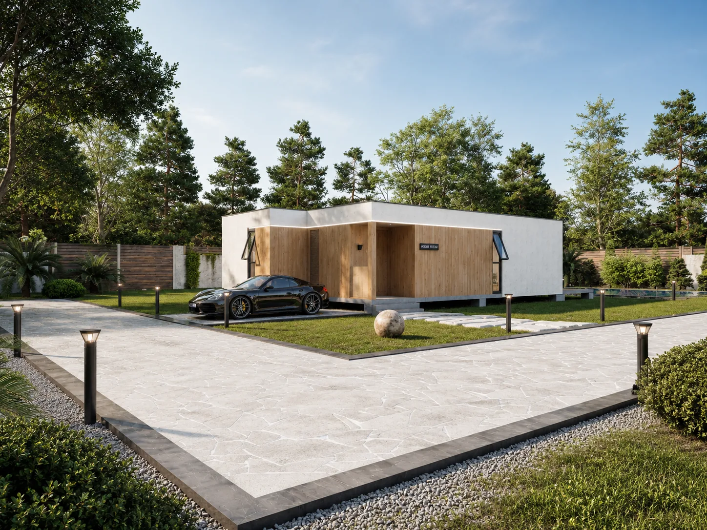 Completed Spain private residential modular house exterior