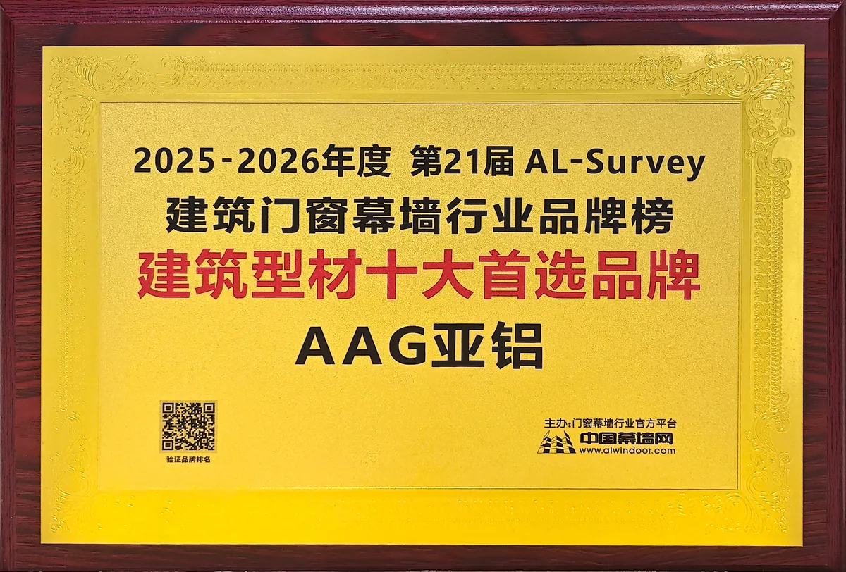 AAG honor certificate for Alumodular company blog